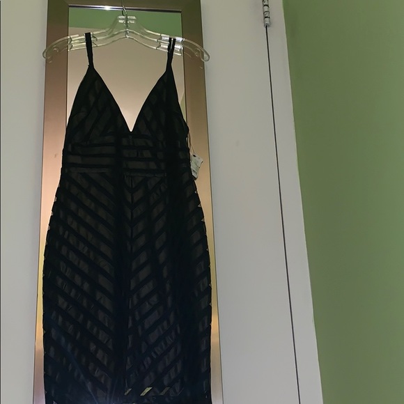AKIRA Dresses & Skirts - Faux leather black dress with straps